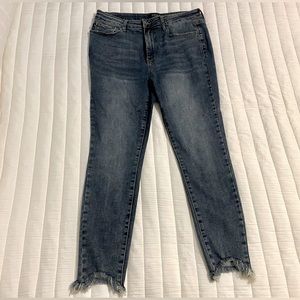 Judy Blue raw hem skinny jeans - Size 15/32